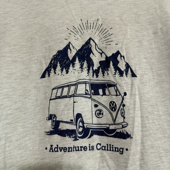 Other - Volkswagen Van Bus T-Shirt Adult Large Cotton/Poly Adventure Is Calling Mountain